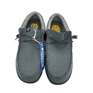 Hey Dude NEW Wally Sport Mesh Charcoal Gray 8 Slip-On Shoes Casual Minimalist
